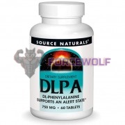 DLPA [Фенилаланин] (750 мг x 60 табл), Source Naturals