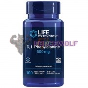 D-Phenylalanine, [Фенилаланин] (500 мг x 100 капс), Life Extension