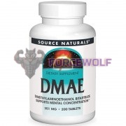 DMAE [Диметиламиноэтанол] (351 мг x 200 табл), Source Naturals