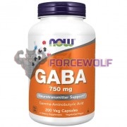 GABA [ГАБА] (750 мг x 200 капс), NOW Foods