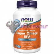Super Omega EPA [Molecularly Distilled] (120 шт по 1000 мг), NOW Foods
