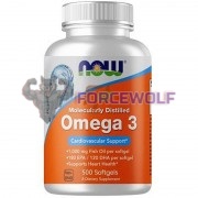 Omega-3 [Molecularly Distilled] (500 шт по 1000 мг), NOW Foods