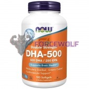 DHA-500 [Double Strength] (180 шт по 1000 мг), NOW Foods