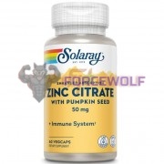 Zinc Citrate [50 мг] with Pumpkin Seed (60 шт), Solaray
