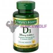 Vitamin D3 [50 mcгр x 2000 IU] (350 шт), Nature's Bounty