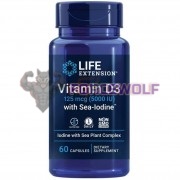 Vitamin D3 [5000 IU] with Sea-Iodine® (60 шт), Life Extension