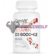 Vitamin D3 [8000 IU] + K2 [200 mcg] (60 шт), OstroVit