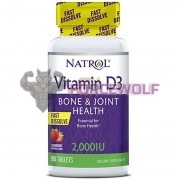 Vitamin D3 [Fast Dissolve] exp 07x22 (60 шт по 50 мкг), Natrol