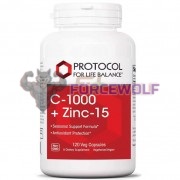 C-1000 + Zinc-15 (120 шт), Protocol For Life Balance