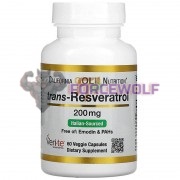 Trans-Resveratrol [Veri-te™] (60 шт по 200 мг), California Gold Nutrition