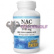 NAC [N-Acetyl-L-Cysteine] (90 шт по 500 мг), Natural Factors