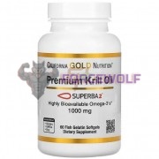Premium Krill Oil [SUPERBA2®] (60 шт по 1000 мг), California Gold Nutrition