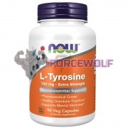 L-Tyrosine [Extra Strength] (90 шт по 750 мг), NOW Foods