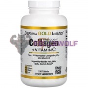 Collagen + Vitamin C (250 шт), California Gold Nutrition