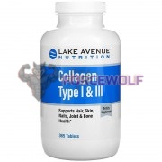 Collagen Type I & III (365 шт по 1000 мг), Lake Avenue Nutrition