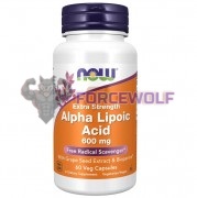 Alpha Lipoic Acid [Extra Strength] (60 шт по 600 мг), NOW Foods