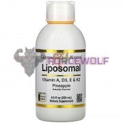 Liposomal A, D3, E & K2 (250 мл: 50 порций), California Gold Nutrition