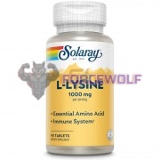 L-Lysine [1000 мг per порцийing] (90 шт), Solaray