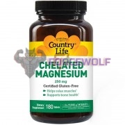 Chelated Magnesium (180 шт), Country Life
